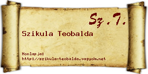Szikula Teobalda névjegykártya